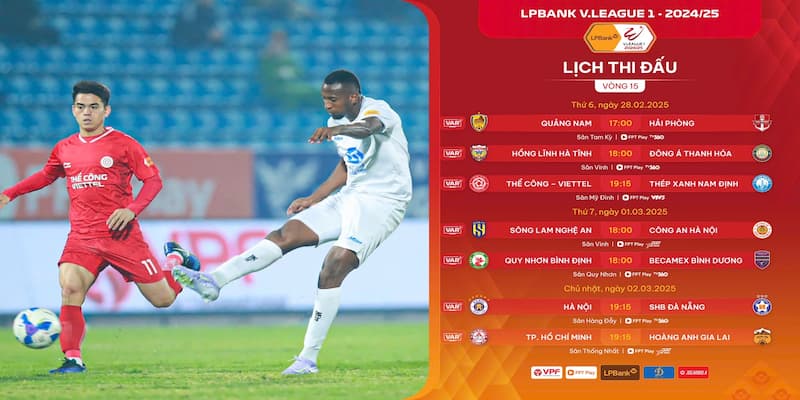 Lịch thi đấu v-league 2025